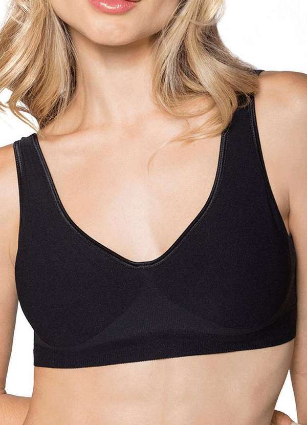 Lupo - Sutiã sem Aro com Bojo Removível Loba 41354-001 9990-Preto