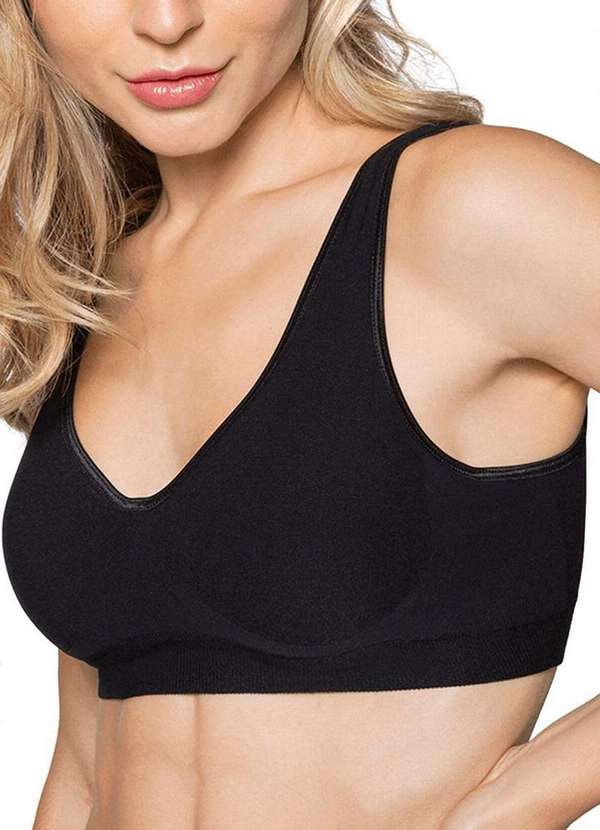 Lupo - Sutiã sem Aro com Bojo Removível Loba 41354-001 9990-Preto 3