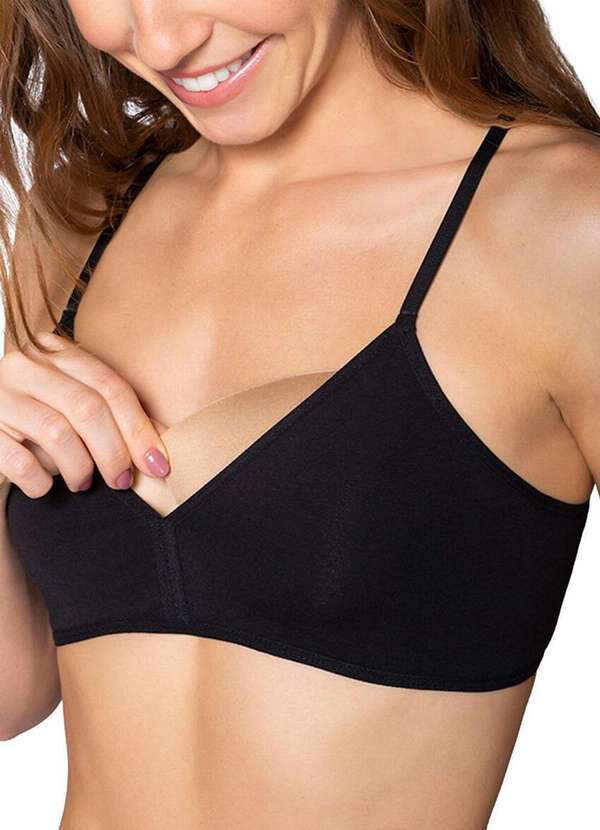 Lupo - Sutiã sem Aro com Bojo Removível Loba 43018-001 999-Preto 3