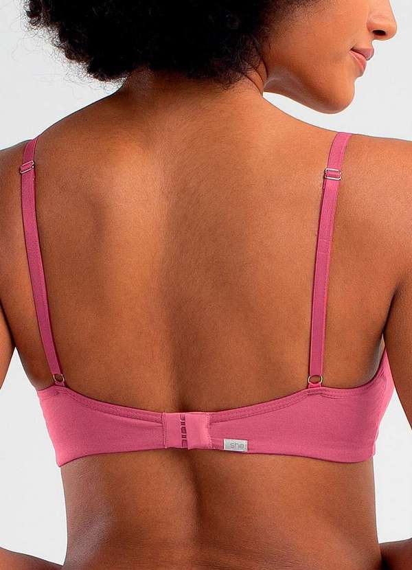 She - Sutiã sem Aro com Bojo Removível She 532.03 Ro01-Rosa-Médio 2