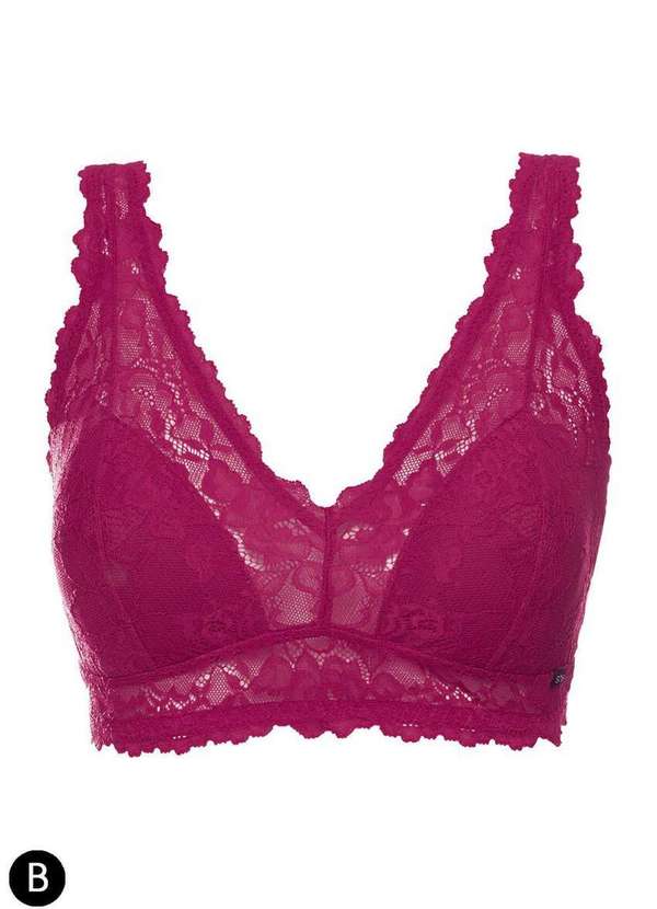 She - Sutiã sem Aro com Bojo She 522.02 Taça B Vm08-Vermelho-Bordo 3