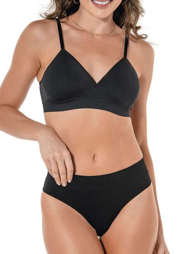 Demillus - Sutiã sem Aro com Bojo Ultraleve Demillus 63551 Taça B 27-Preto 3