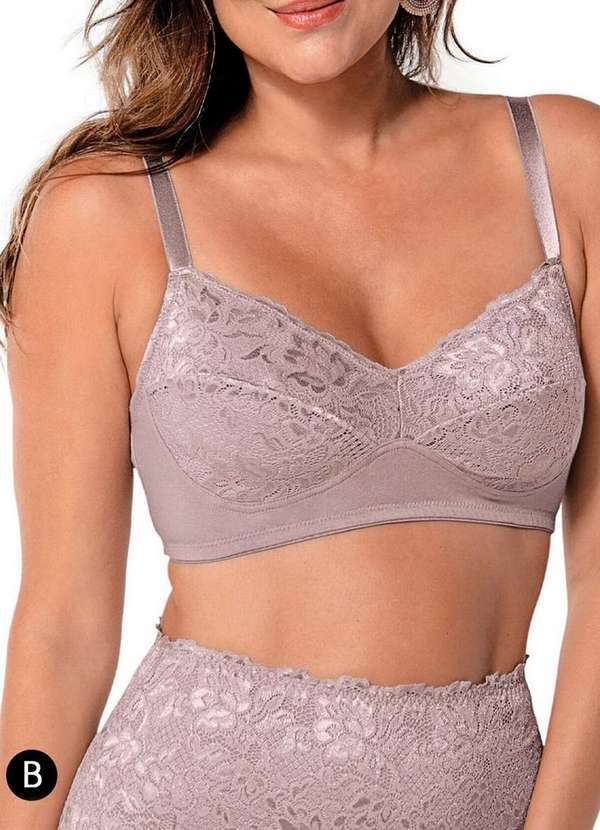 Demillus - Sutiã sem Aro e sem Bojo Angelet Demillus 61388 Taça B 11-Lilas-Mistico