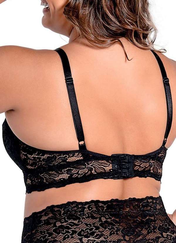 Demillus - Sutiã sem Aro e sem Bojo Antuérpia Demillus 61672 Plus Size 27-Preto 2