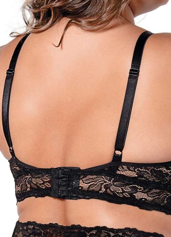 Demillus - Sutiã sem Aro e sem Bojo Antuérpia Demillus 61672 Plus Size 27-Preto 4