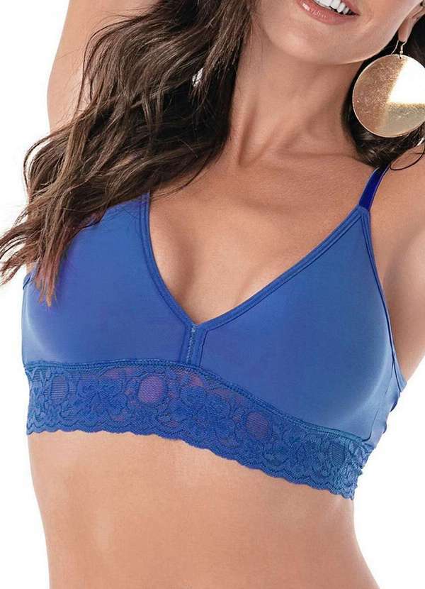 Demillus - Sutiã sem Aro e sem Bojo Caríbdis Demillus 61332 57--Azul-Atalaia