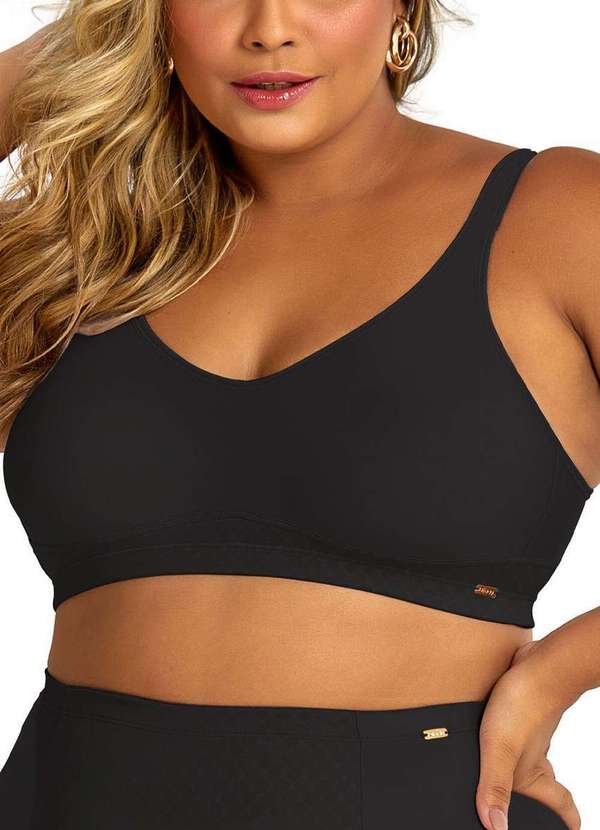 Dilady - Sutiã sem Aro e sem Bojo Dilady 122113 Plus Size 012-Preto
