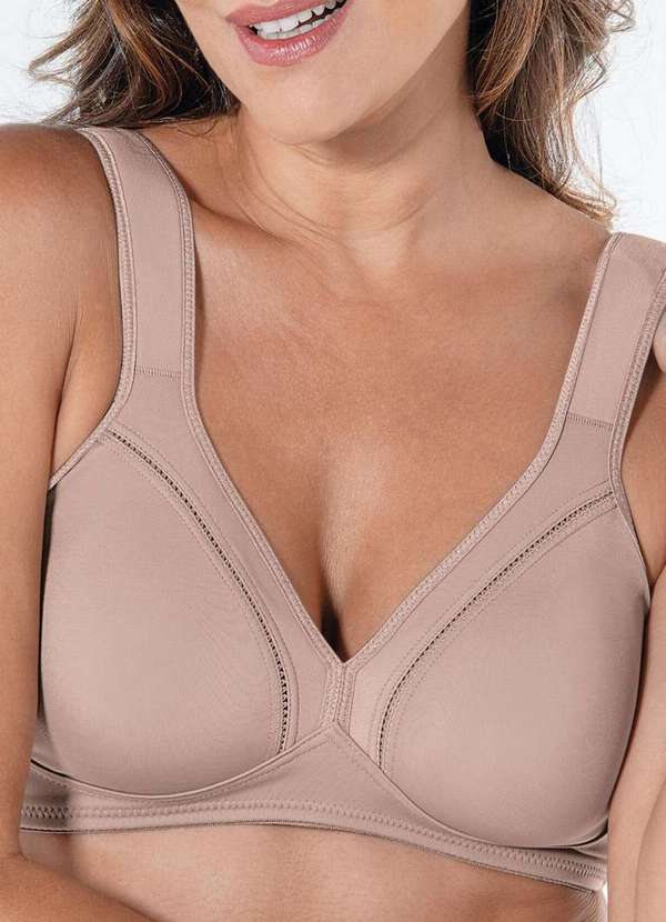 Demillus - Sutiã sem Aro e sem Bojo Gallard Demillus 61304 Taça B 55-Bege-Rosado