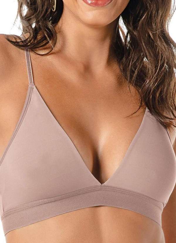 Demillus - Sutiã sem Aro e sem Bojo Lieve Demillus 61047 55-Bege-Rosado