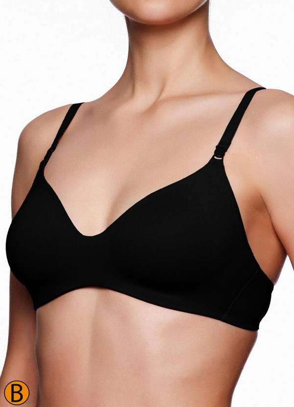 Liz - Sutiã sem Aro e sem Bojo Liz 51253 Taça B Preto 2