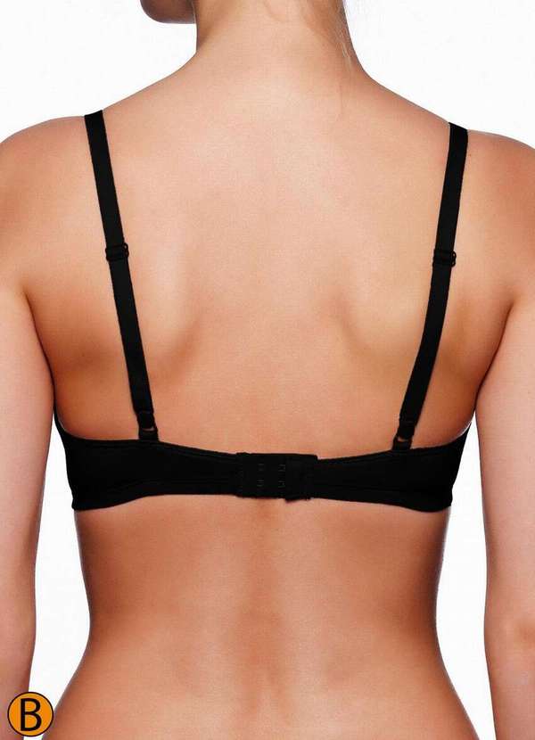 Liz - Sutiã sem Aro e sem Bojo Liz 51253 Taça B Preto 3