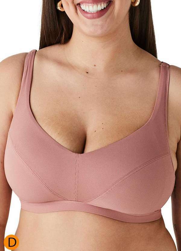 Liz - Sutiã sem Aro e sem Bojo Liz 57422 Taça D 582-Rosa-Mônaco