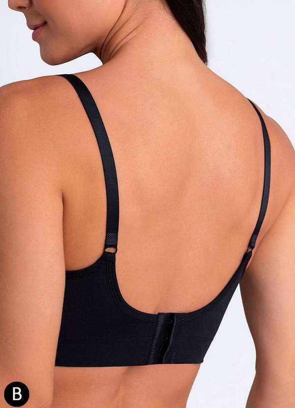 Lupo - Sutiã sem Aro e sem Bojo Loba 41028-001 Taça B 9990-Preto 2