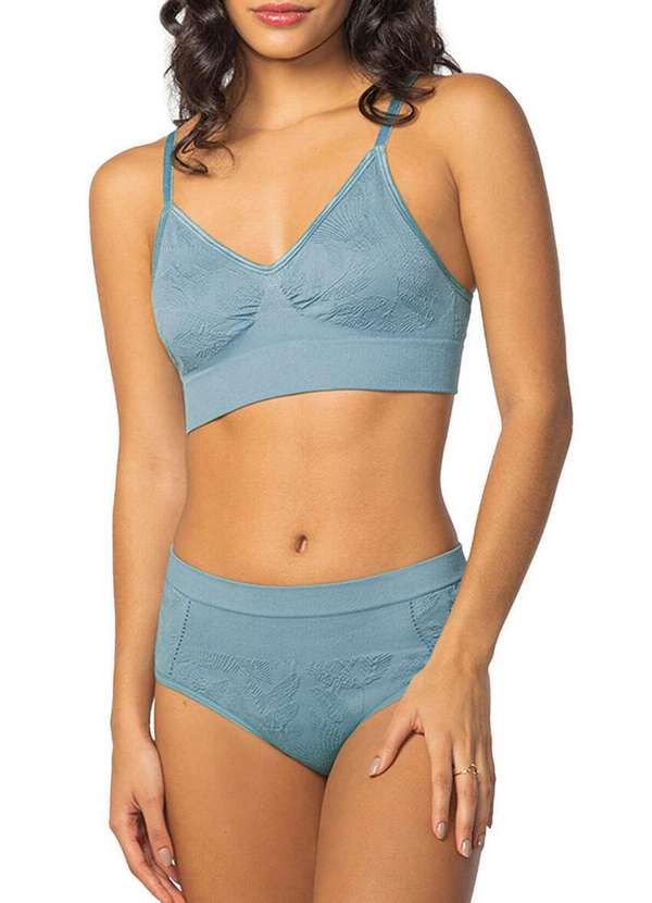 Lupo - Sutiã sem Aro e sem Bojo Loba 41367-001 2560-Azul 3