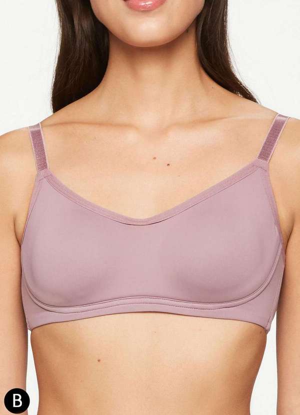 Triumph - Sutiã sem Aro e sem Bojo N Triumph Blissy 24864 Taça B 77-Praline