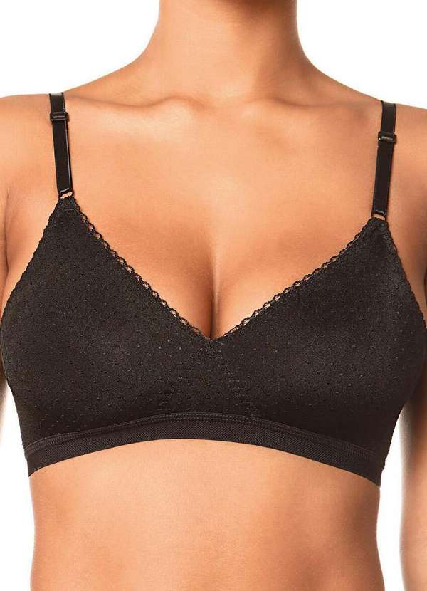 Demillus - Sutiã sem Aro e sem Bojo Poás Demillus 61411 27-Preto