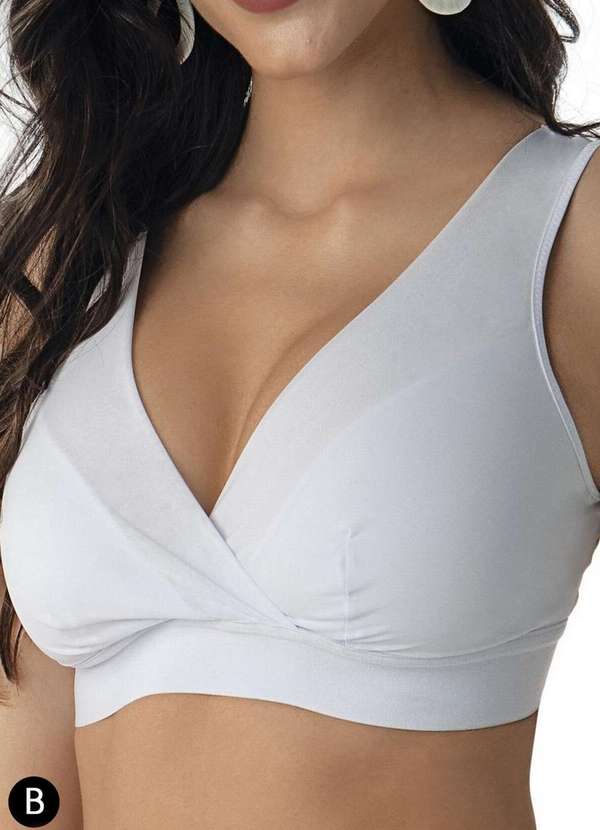 Demillus - Sutiã sem Aro e sem Bojo Rantelli Demillus 61227 Taça B 20-Branco