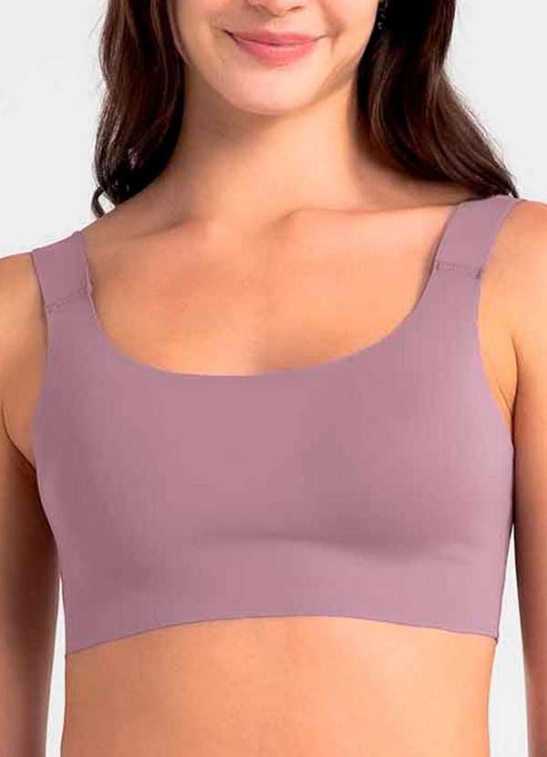 She - Sutiã sem Aro e sem Bojo She 537.01 Ro03-Rosa-Queimado