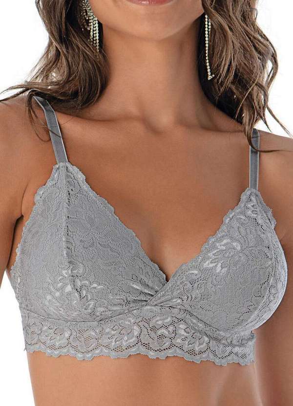 Demillus - Sutiã sem Aro e sem Bojo Xamego Demillus 61585 76-Prata