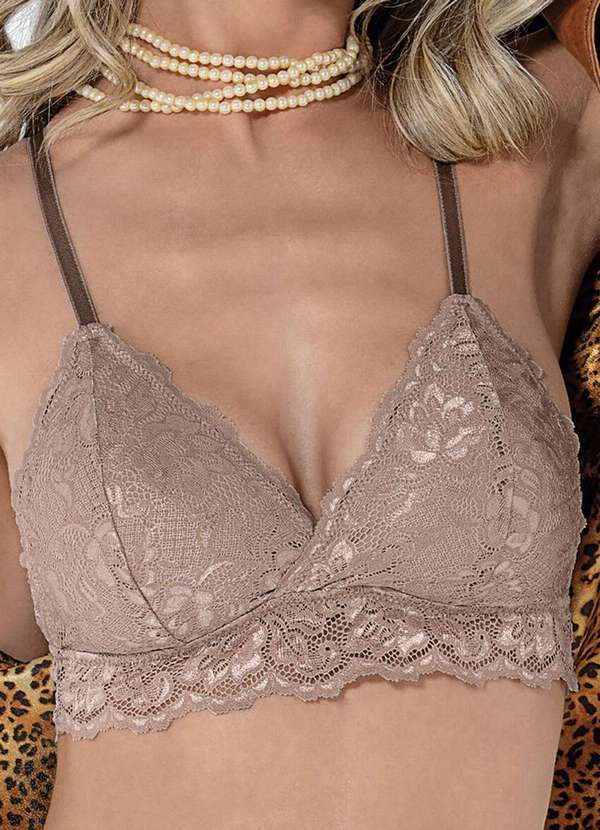 Demillus - Sutiã sem Aro e sem Bojo Xamego Demillus 61585 55-Bege-Rosado