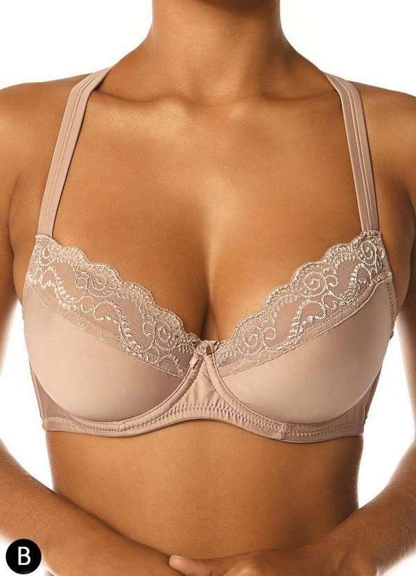 Demillus - Sutiã Sustentação Flautim Demillus 74087 Taça B 55-Bege-Rosado