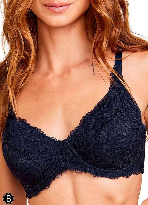 Hope - Sutiã Sustentação Hope 0l2299 Taça B Ano-Azul-Noturno