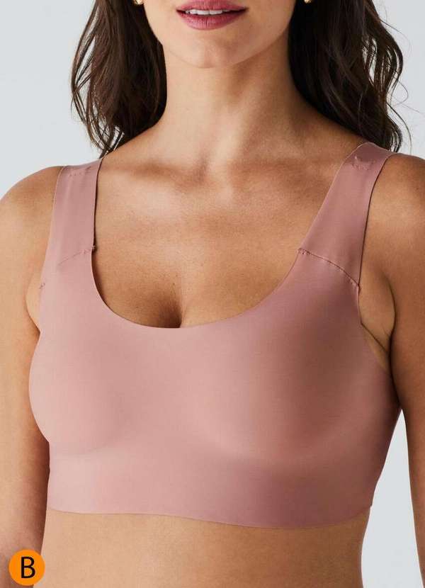 Liz - Top sem Aro com Bojo Liz 51356 Taça B 582-Rosa-Mônaco