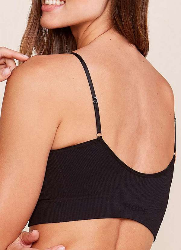 Hope - Top sem Aro com Bojo Removível Hope 21010 Pt0-Preto 2