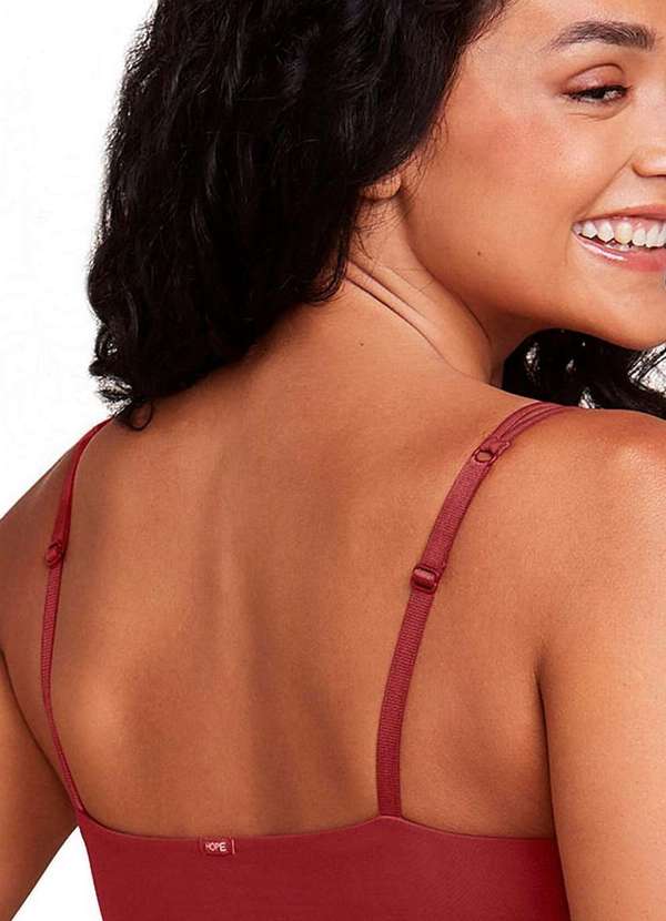 Hope - Top sem Aro com Bojo Removível Hope 2186 Vjp-Vermelho-Jaspe 2