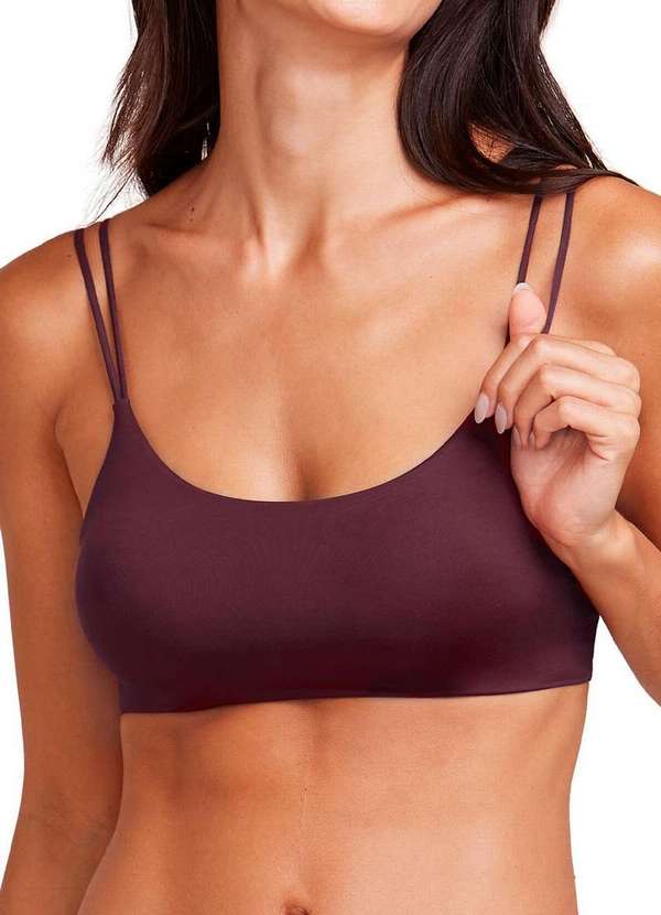 Top sem Aro com Bojo Removível Hope 2186 Vvt-Vinho-Velvet - Meias