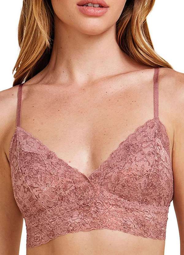 Hope - Top sem Aro com Bojo Removível Hope L12273 Rcg-Rosa-Collant-Com-Rose-Gold