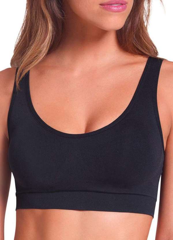 Lupo - Top sem Aro com Bojo Removível Loba 41902-001 Taça B 9990-Preto 2