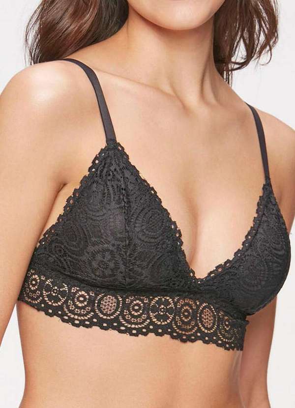 Sloggi - Top sem Aro com Bojo Removível Sloggi N 27120 217-Preto