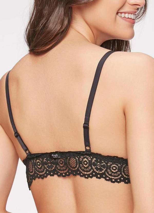 Sloggi - Top sem Aro com Bojo Removível Sloggi N 27120 217-Preto 2