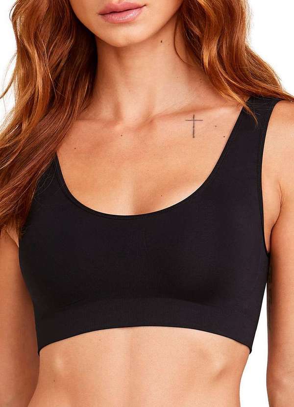 Hope - Top sem Aro com Bojo Removível Hope S21120 Pt0-Preto