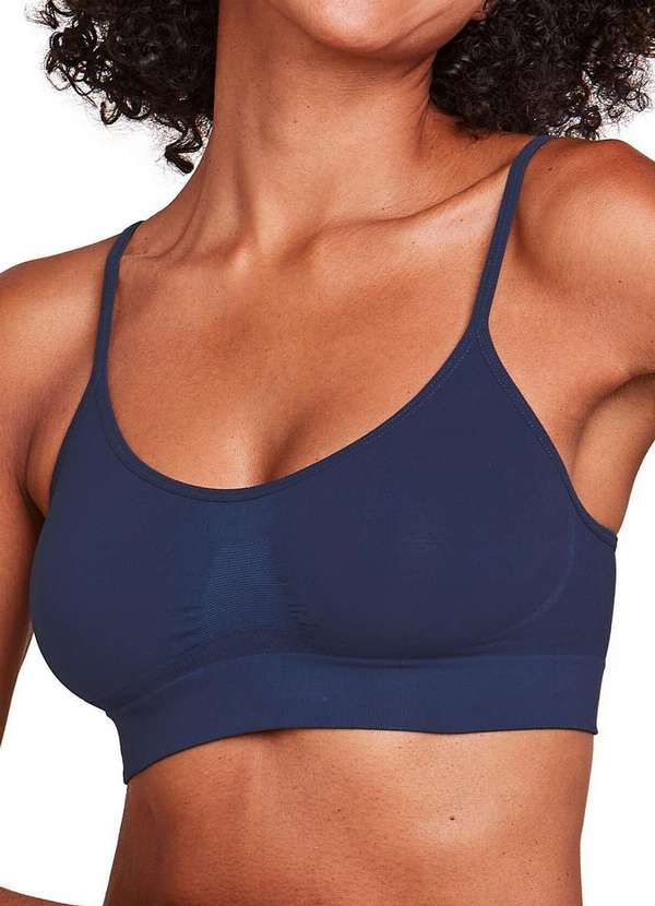 Hope - Top sem Aro e sem Bojo Hope S21020 Acd-Azul-Cedro