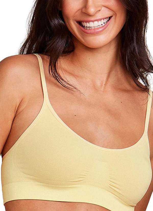 Hope - Top sem Aro e sem Bojo Hope S21020 Aau-Amarelo-Aurum