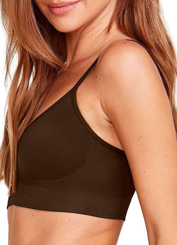 Hope - Top sem Aro e sem Bojo Hope S21020 Mte-Marrom-Matte 3