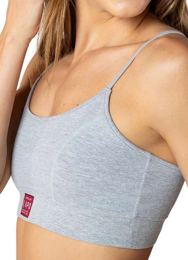 Lupo - Top sem Aro e sem Bojo Loba 43027-001 8820-Chumbo-Mescla 2