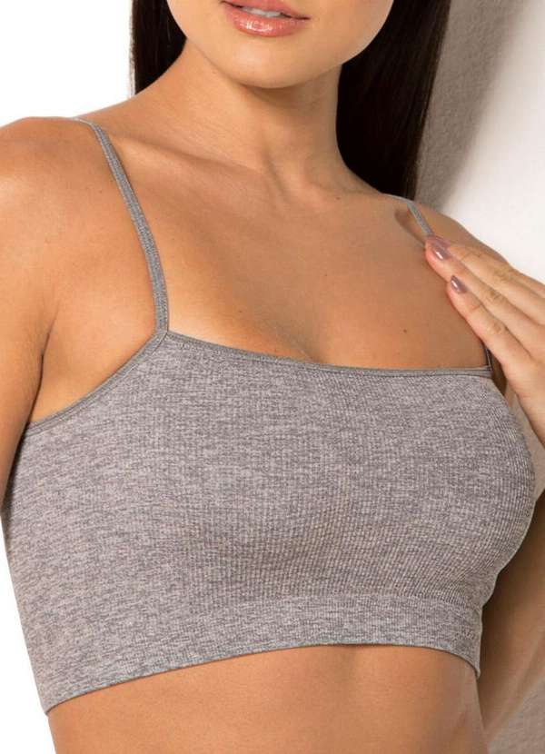 Trifil - Top sem Aro e sem Bojo Trifil 4094 T630-Cinza-Mescla 3