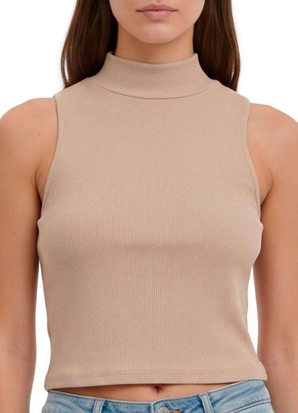 Enfim - Blusa Feminina Cropped Enfim 1000125323 00117-Bege