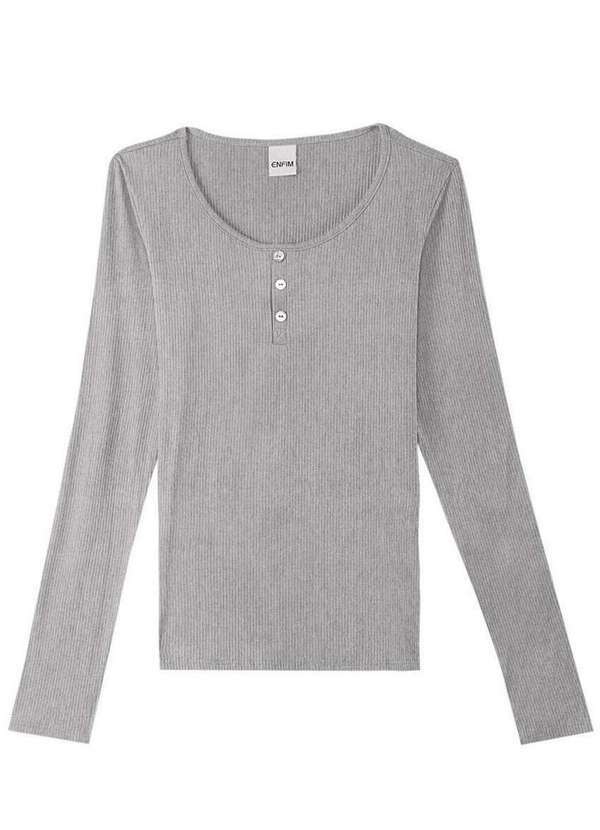 Enfim - Blusa Feminina Enfim 1000065568 50000-Cinza-Mescla