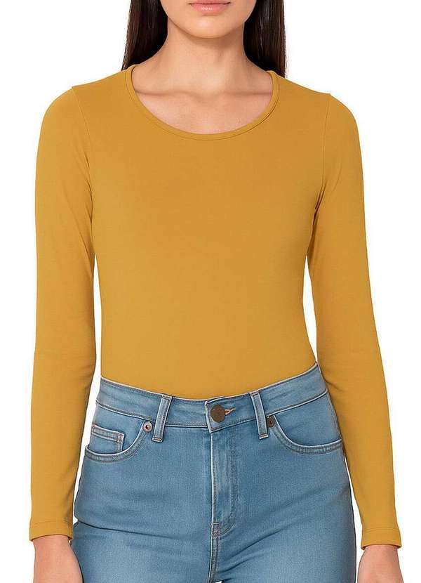 Enfim - Blusa Feminina Justa Enfim 1000065571 00397-Mostarda