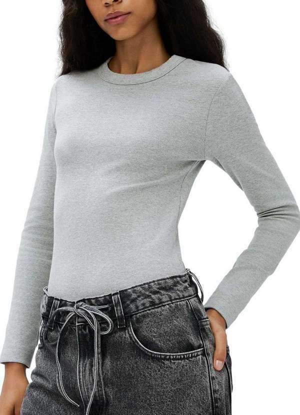 Hering - Blusa Feminina Hering 4h5r M2h-Cinza-Mescla