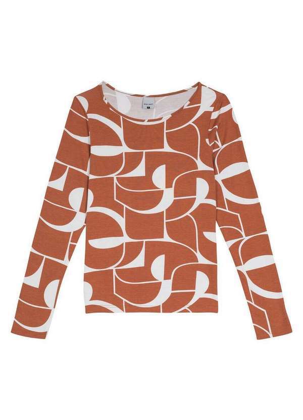 Malwee - Blusa Feminina Malwee 1000050933 Dg60a-Marrom