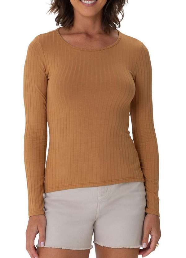 Malwee - Blusa Feminina Malwee 1000054827 00329-Camurça