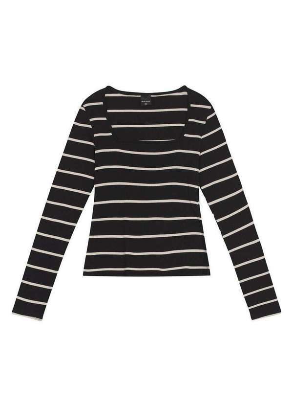 Malwee - Blusa Feminina Malwee 1000128704 D018m-Preto-Listra 4