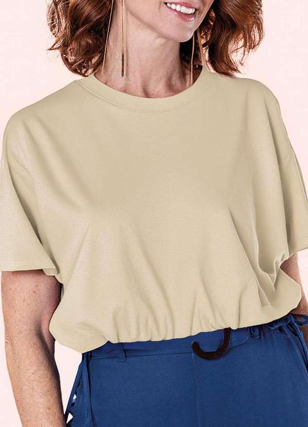 Marialícia - Blusa Feminina Marialicia 183150 2023-Bege