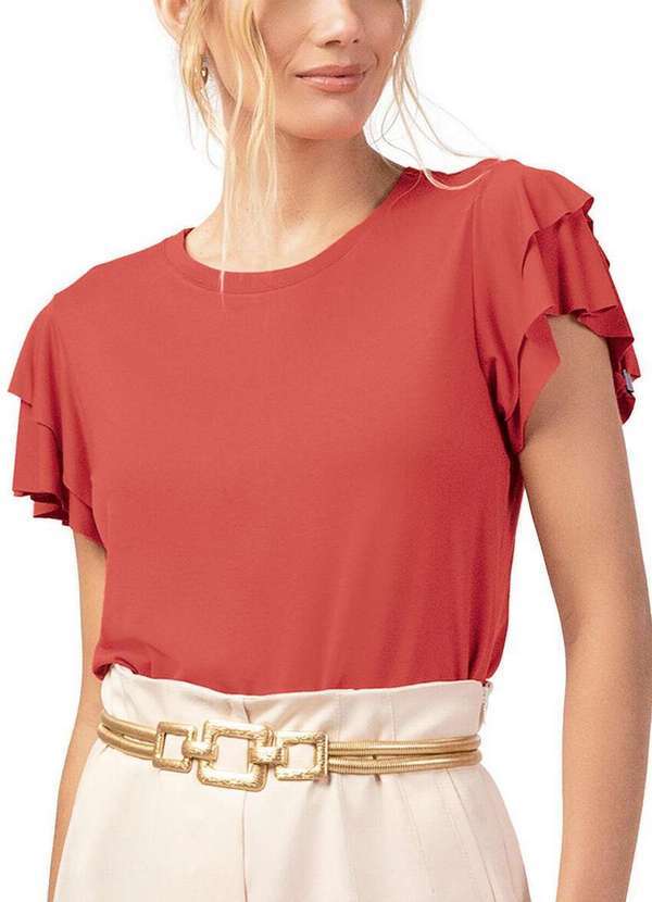 Marialícia - Blusa Feminina Marialicia 183484 4522-Tomate