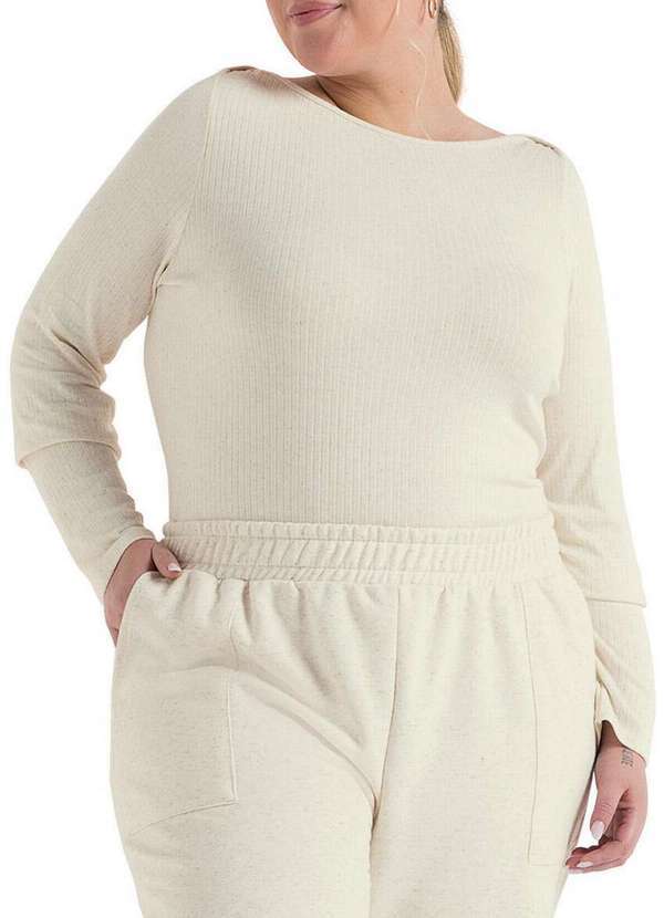 Marialícia - Blusa Feminina Marialícia 183947 2037-Natural